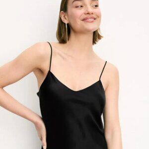 CDC black midi Whimsigoth Black Club Cocktail slip dress 14